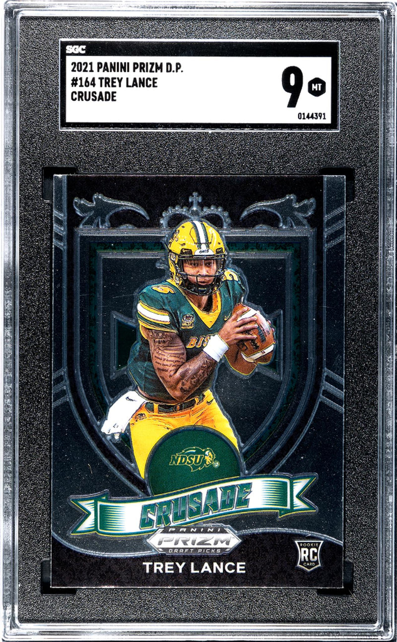 2021 Panini Prizm DP Crusade Trey Lance #164 RC SGC 9
