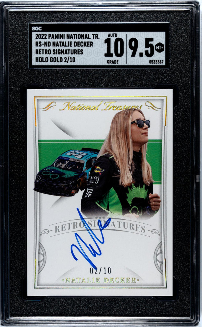 2022 National Treasures #RS-ND Natalie Decker Retro Signatures /10 SGC 9.5
