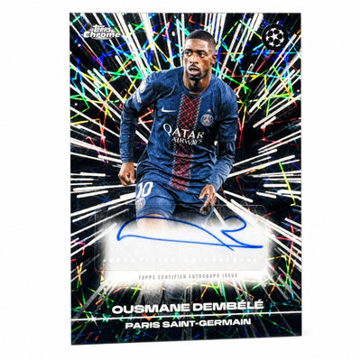 2025-26 Topps Chrome UEFA CC Ousmane Dembele #BLA-OD Black Lazer Auto