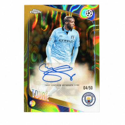 2025 Topps Chrome UCC Yaya Toure Legends Gold Lava Refractor Auto /50