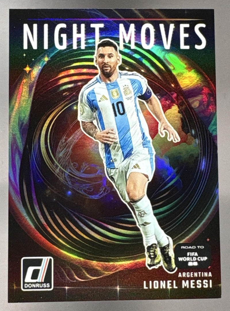 2025 Panini Donruss Road to FIFA World Cup 26' Lionel Messi #5 Night Moves SSP