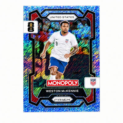 2026 Prizm Monopoly World Cup Weston McKennie #50 Blue Big Money Shimmer /10
