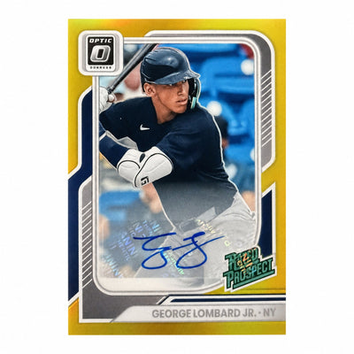 2026 Donruss Optic #158 George Lombard Jr Rated Rookie RC Gold Auto /10