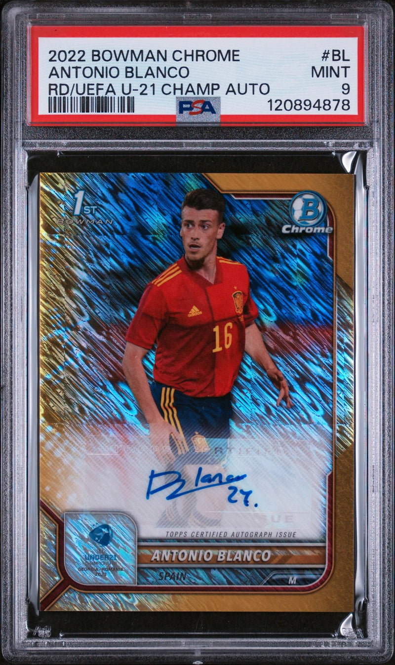 2022 Bowman Chrome Gold Antonio Blanco #CA-BL Auto /50 PSA 9