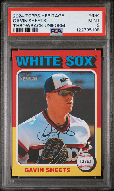 2024 Topps Heritage Throwback Uniform Gavin Sheets #694 PSA 9