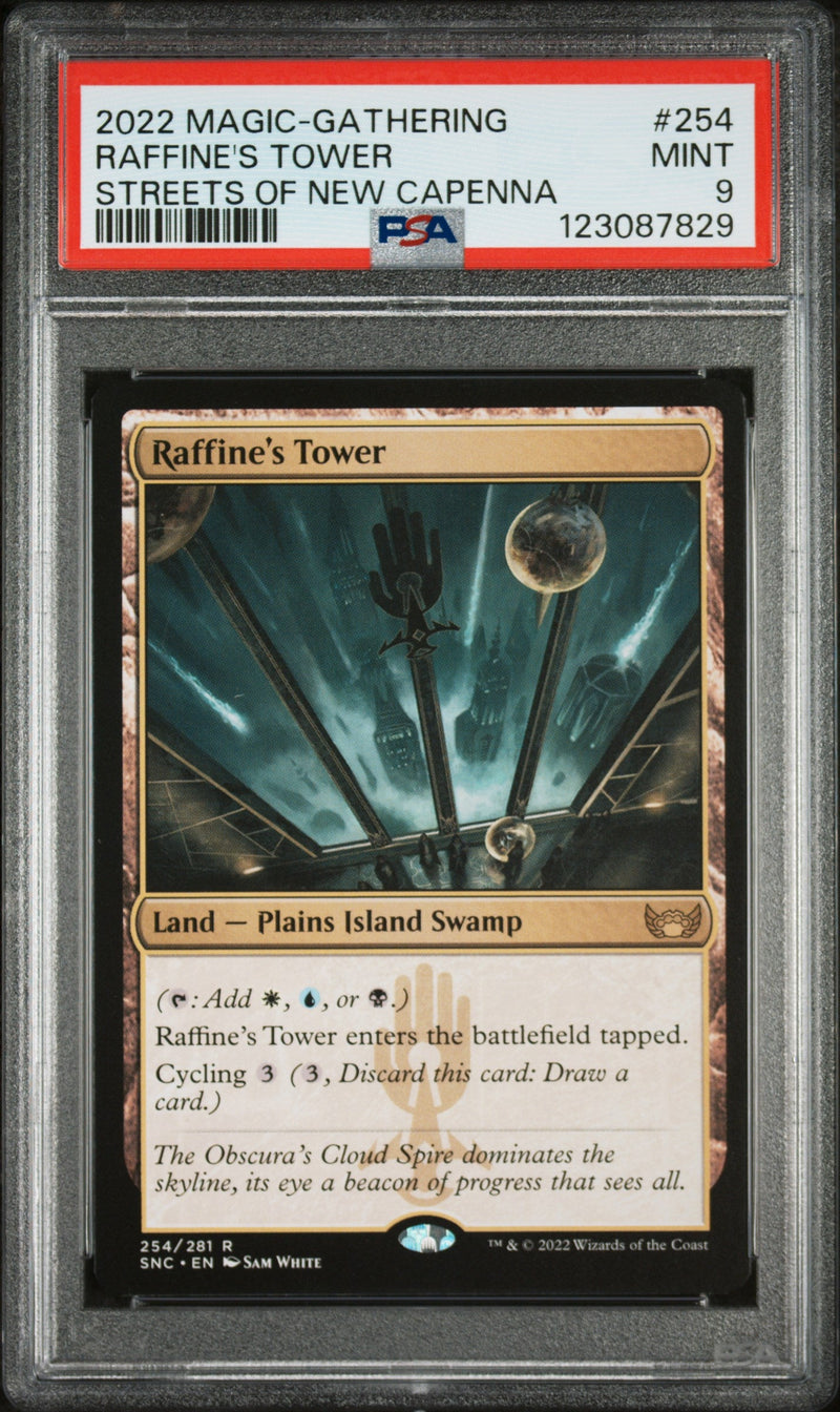 2022 Magic the Gathering Streets of New Capenna Streets of New Capenna Raffine's Tower #254 PSA 9