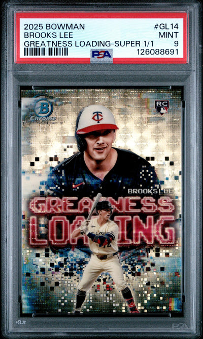 2025 Bowman Greatness Loading Superfractor 1/1 Brooks Lee #GL14 PSA 9