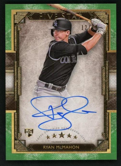 Topps Five Star FSA-RM Ryan McMahon Rookie Colorado Rockies Auto