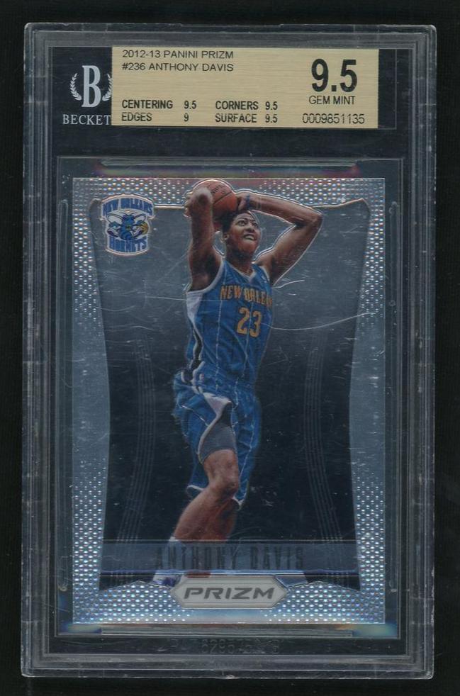 2012 Panini Prizm 236 Anthony Davis Rookie Beckett 9.5 Gem Mint New Orleans