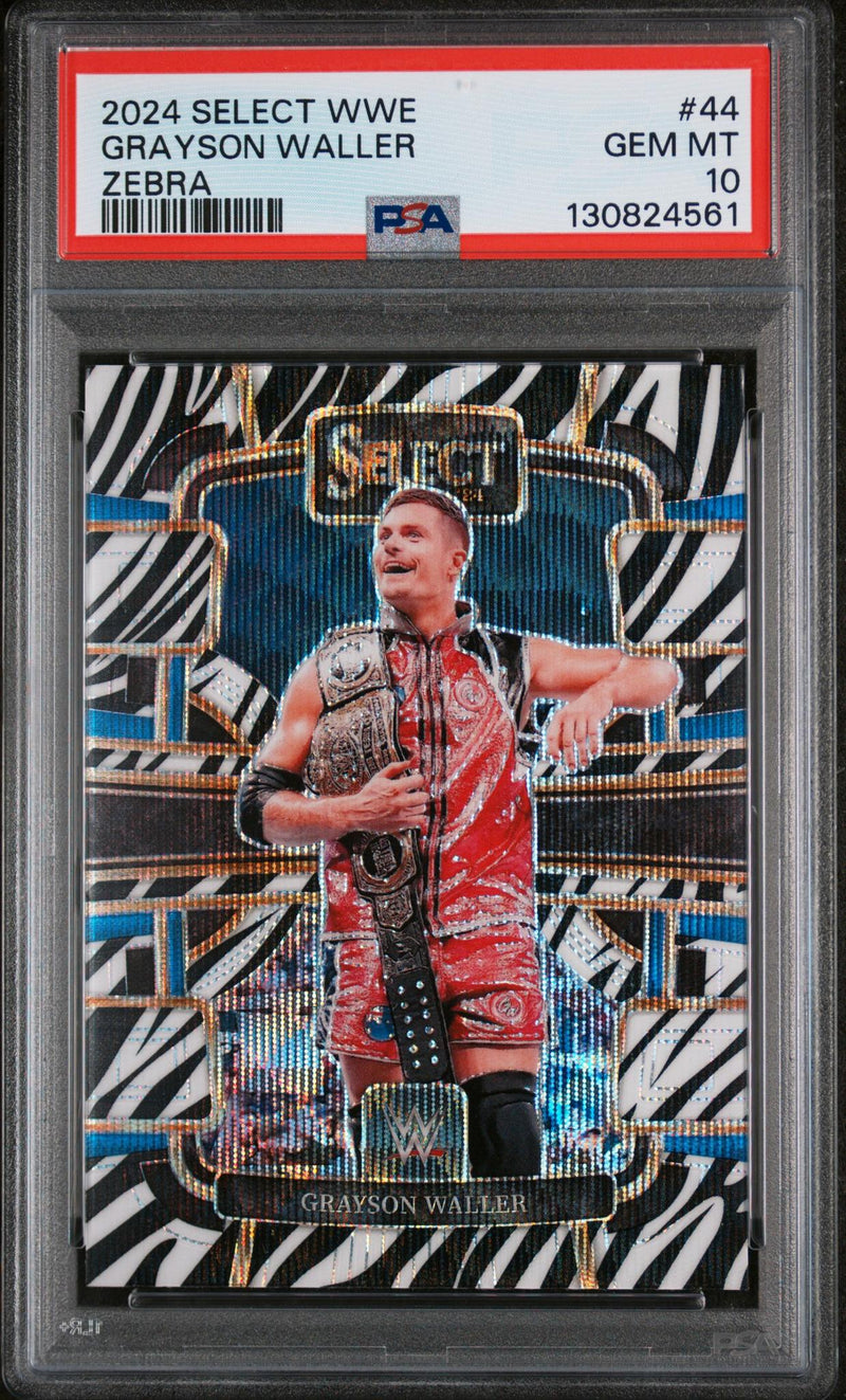 2024 Panini Select WWE Zebra Grayson Waller #44 PSA 10