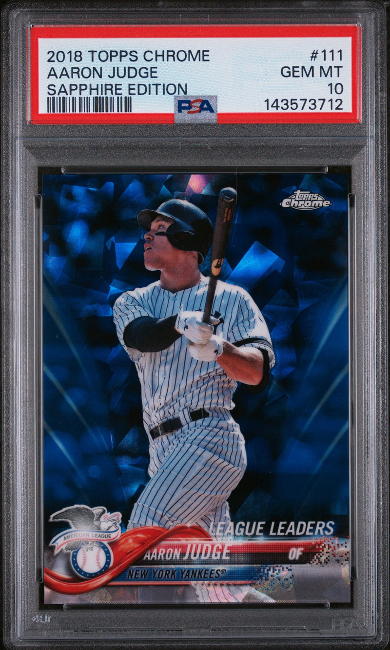 2018 Topps Chrome Sapphire Edition Aaron Judge #111 PSA 10