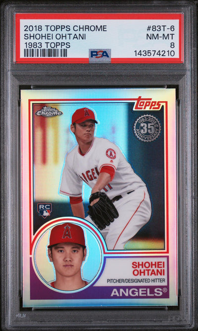 2018 Topps Chrome 1983 Topps Shohei Ohtani #83T6 PSA 8