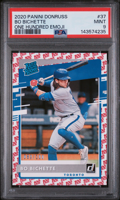 2020 Panini Donruss One Hundred Bo Bichette #37 /100 PSA 9