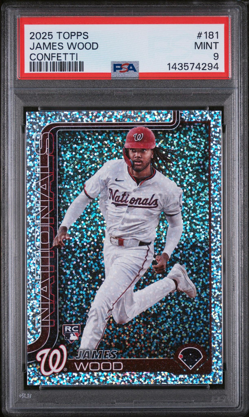 2025 Topps Confetti James Wood #181 PSA 9