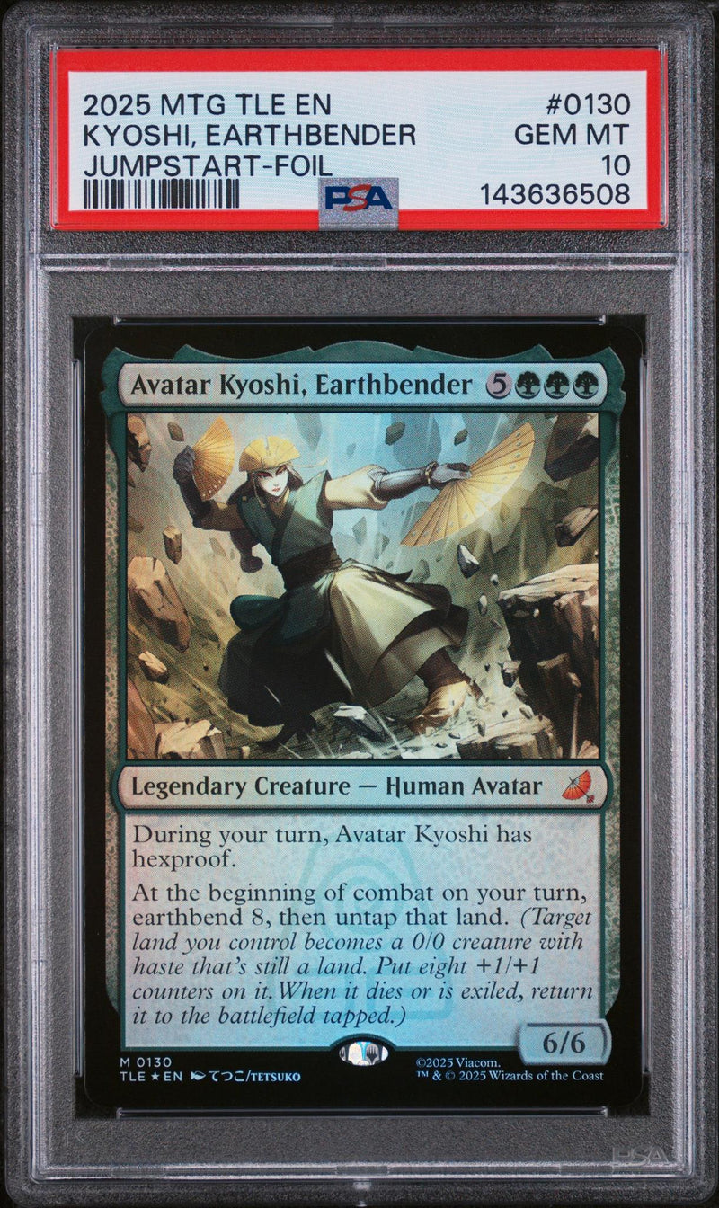 2025 Magic the Gathering Avatar: the Last Airbender Eternal Jumpstart-Foil Avatar Kyoshi Earthbender #0130 PSA 10