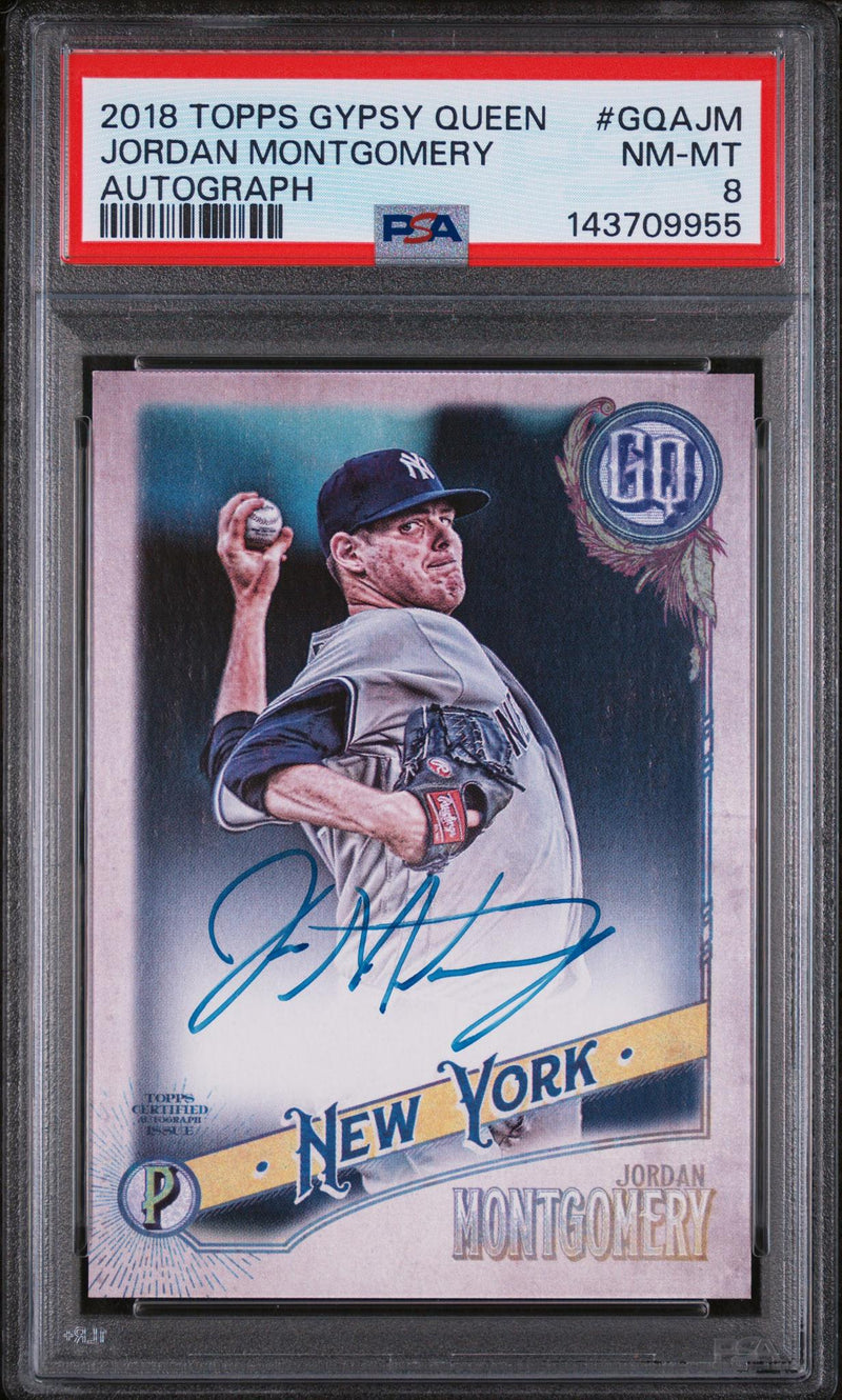 2018 Topps Gypsy Queen Autograph Jordan Montgomery #GQAJM PSA 8