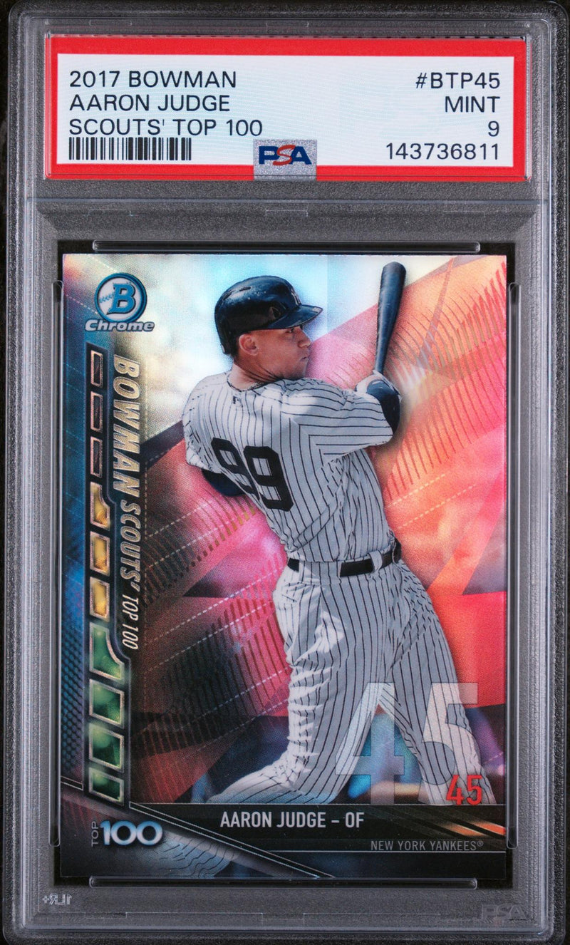 2017 Bowman Chrome Scouts Top 100 Aaron Judge #BTP-45 PSA 9