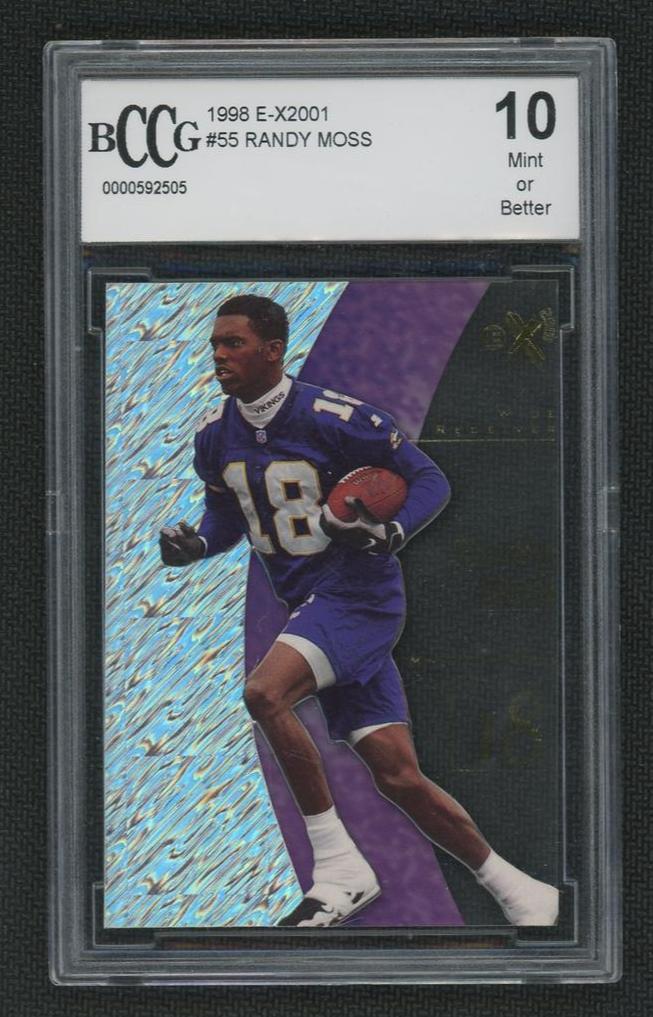 1998 Skybox E-X2001 55 Randy Moss Rookie BCCG 10 Mint or Better Minnesota Vikings