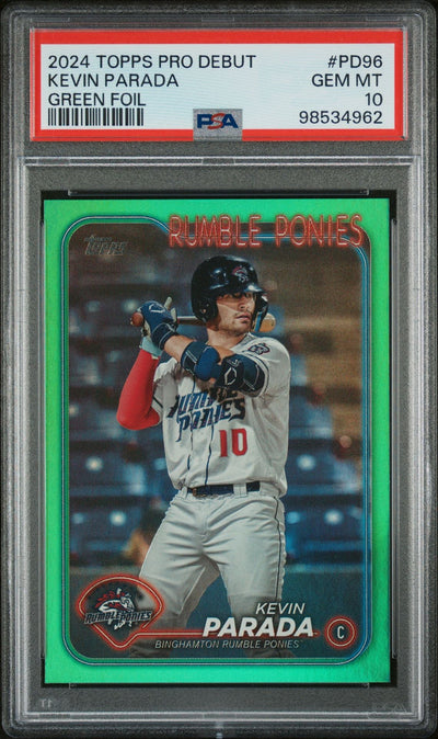 2024 Topps Pro Debut Green Foil Kevin Parada #PD-96 /99 PSA 10