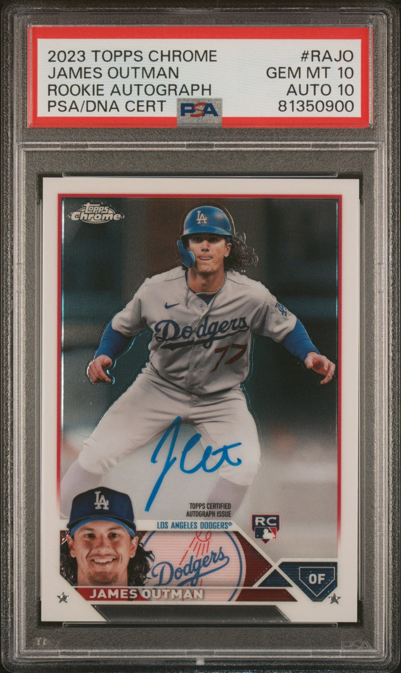 2023 Topps Chrome Rookie Autograph James Outman #RAJO PSA 10