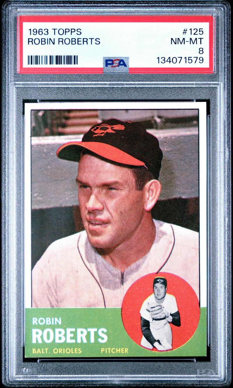 1963 Topps Robin Roberts #125 PSA 8