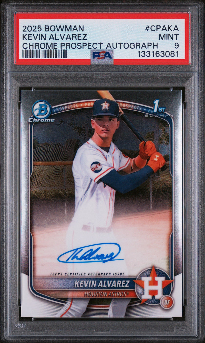 2025 Bowman Chrome Autograph Kevin Alvarez #CPA-KA PSA 9