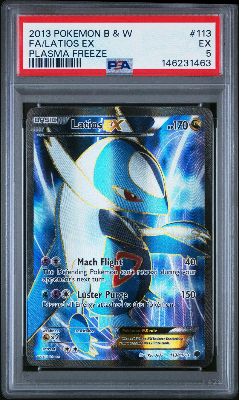 2013 Pokemon Black and White Plasma Freeze Holo Latios Ex #113 PSA 5