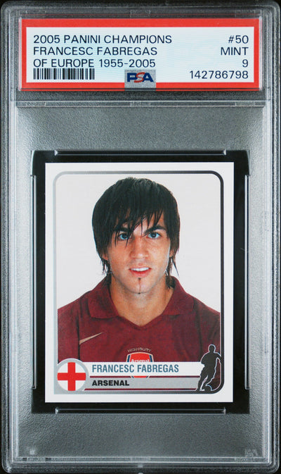 2005 Panini Champions of Europe Stickers Cesc Fabregas #50 PSA 9
