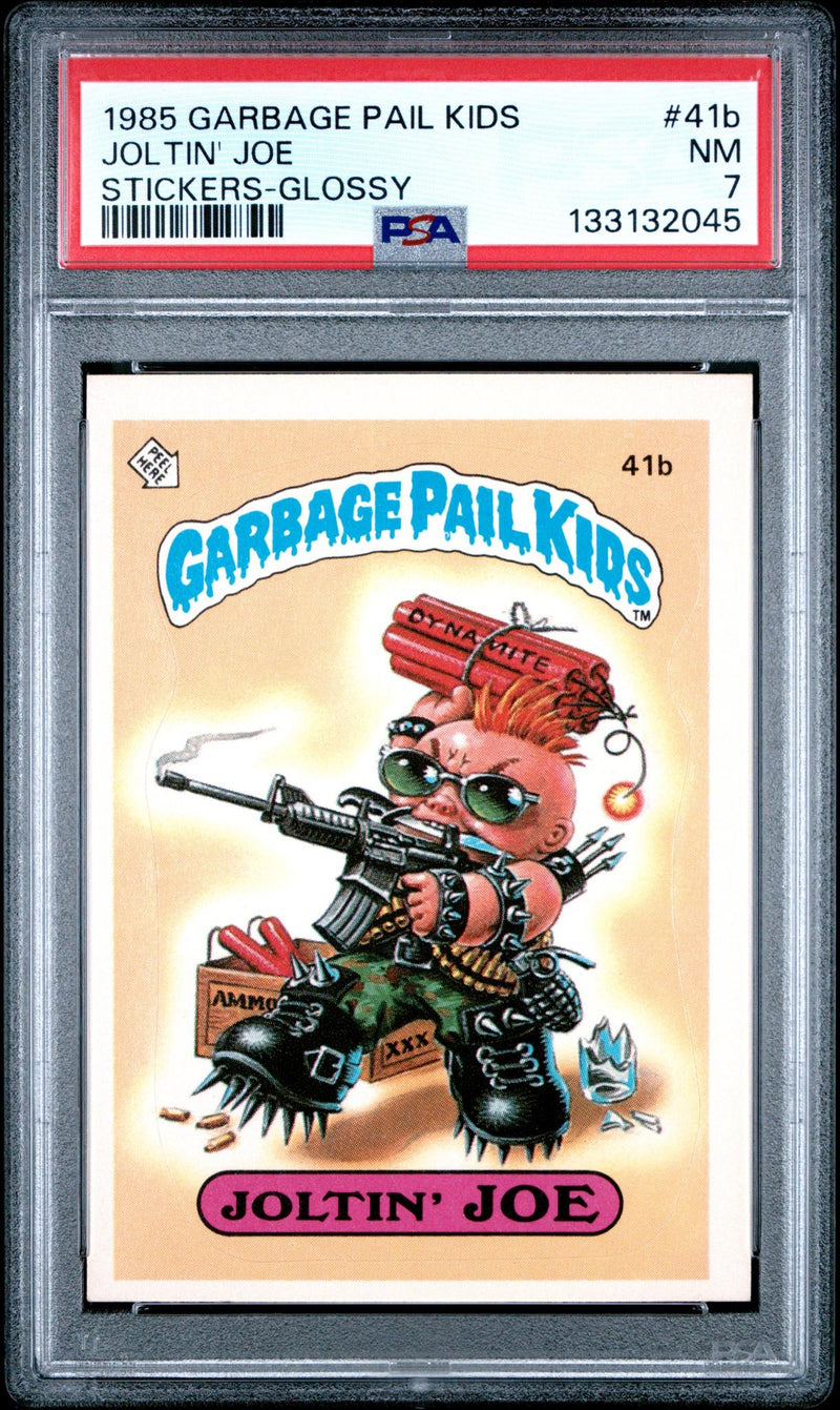 1985 Topps Garbage Pail Kids (Series 1) Glossy Joltin' Joe #41b PSA 7