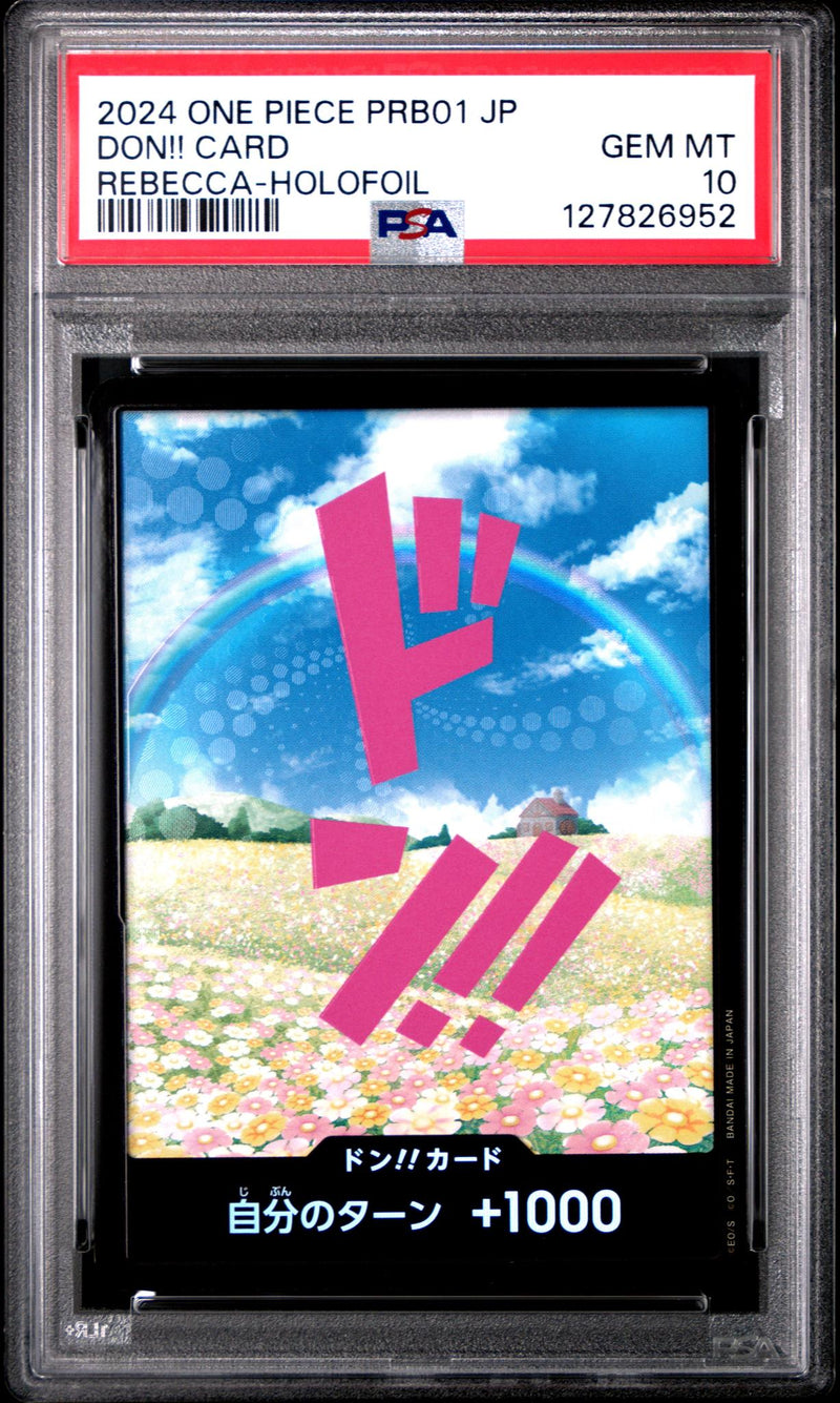 2024 One Piece Japanese Premium Booster -One Piece Card the Best- Prb01-Rebecca-Holofoil Don Card PSA 10