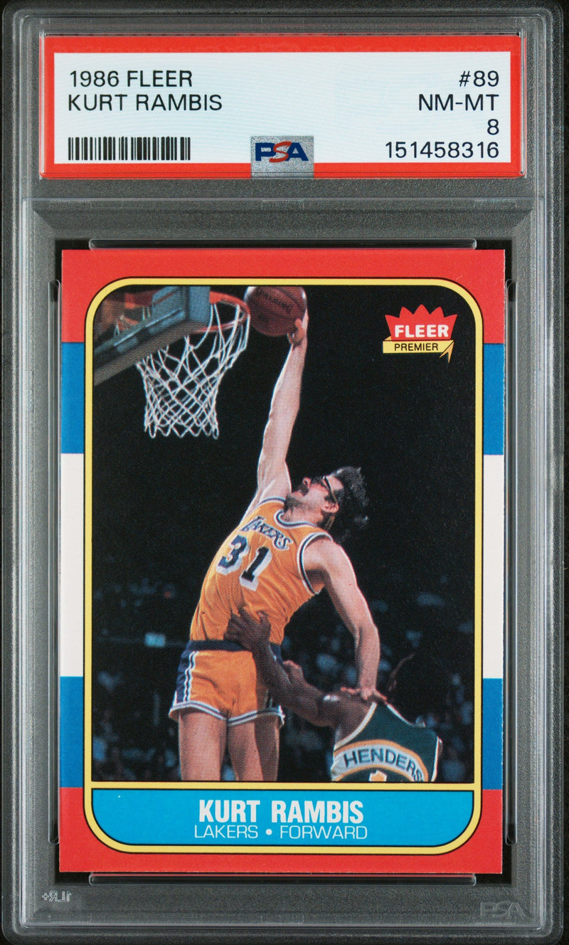 1986 Fleer Kurt Rambis #89 PSA 8