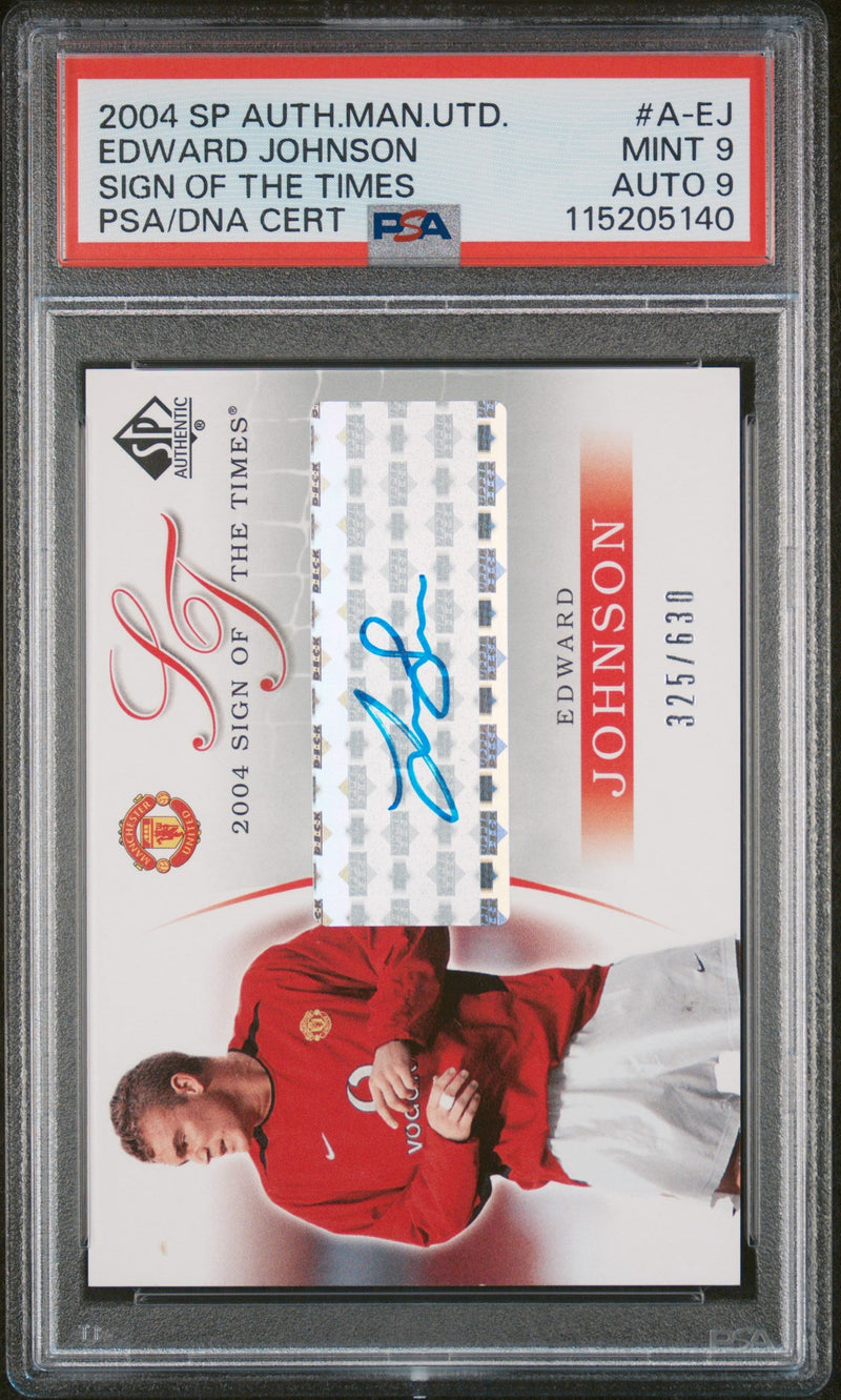 2004 SP Authentic Sign of the Times Edward Johnson #A-EJ /630 PSA 9