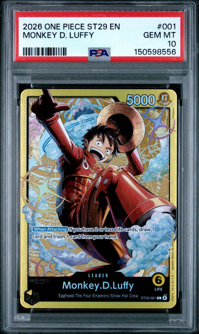 2026 One Piece Starter Deck St29 Egghead Monkey D. Luffy #ST29-001 PSA 10