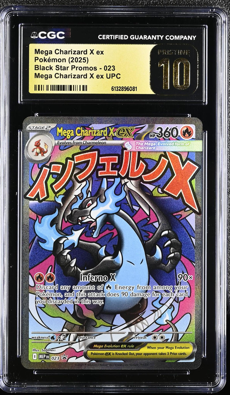 2025 Black Star Promos #023 Mega Charizard X ex Mega Charizard X ex UPC CGC 10