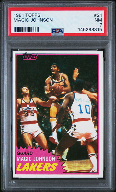 1981 Topps Magic Johnson #21 PSA 7