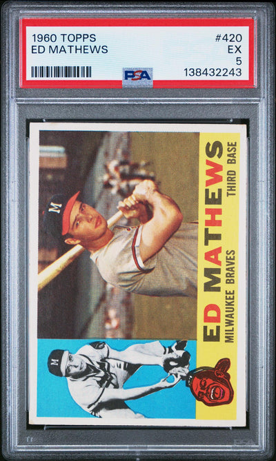 1960 Topps Eddie Mathews #420 PSA 5