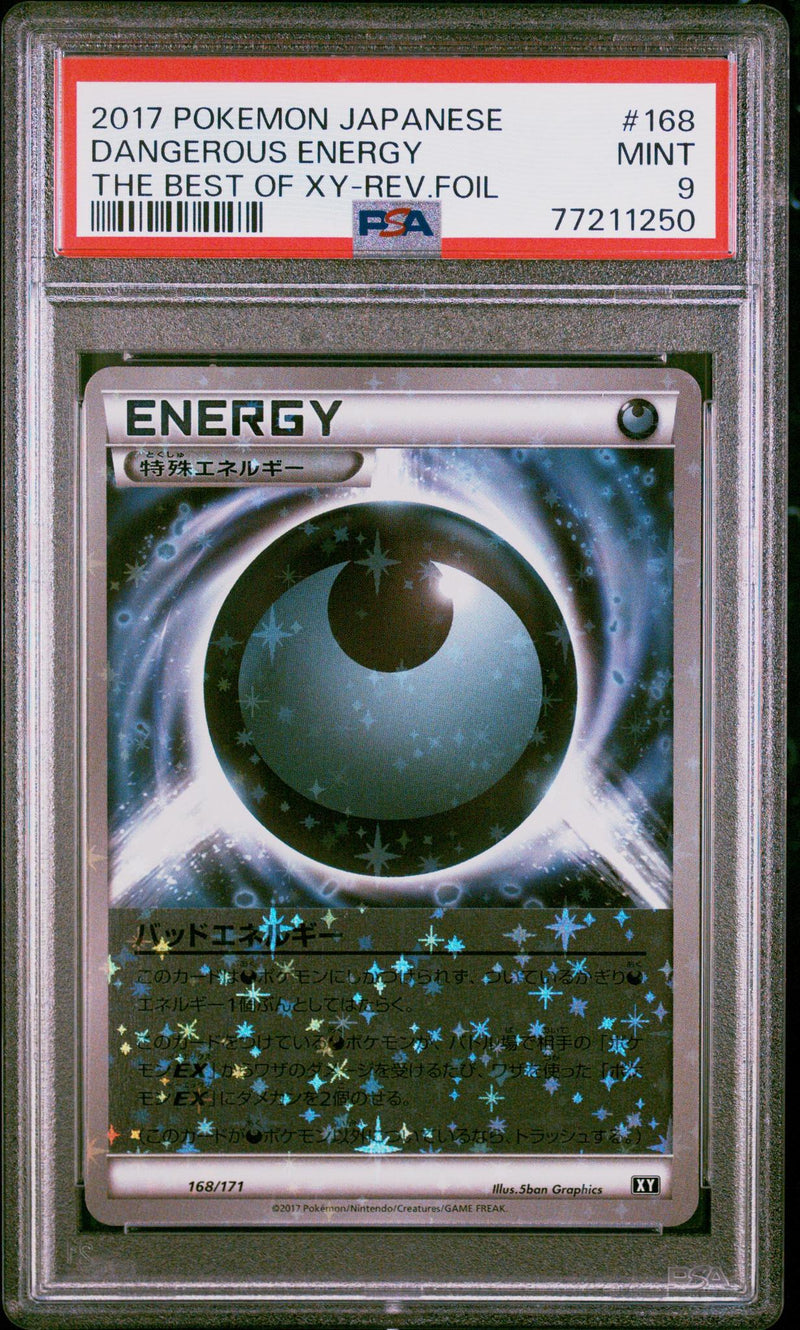 2017 Pokemon Japanese the Best of XY Reverse Foil Dangerous Energy #168 PSA 9