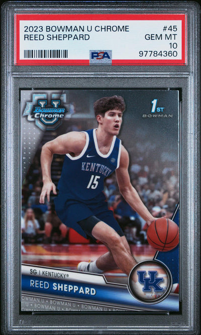 2023 Bowman University Chrome Reed Sheppard #45 PSA 10