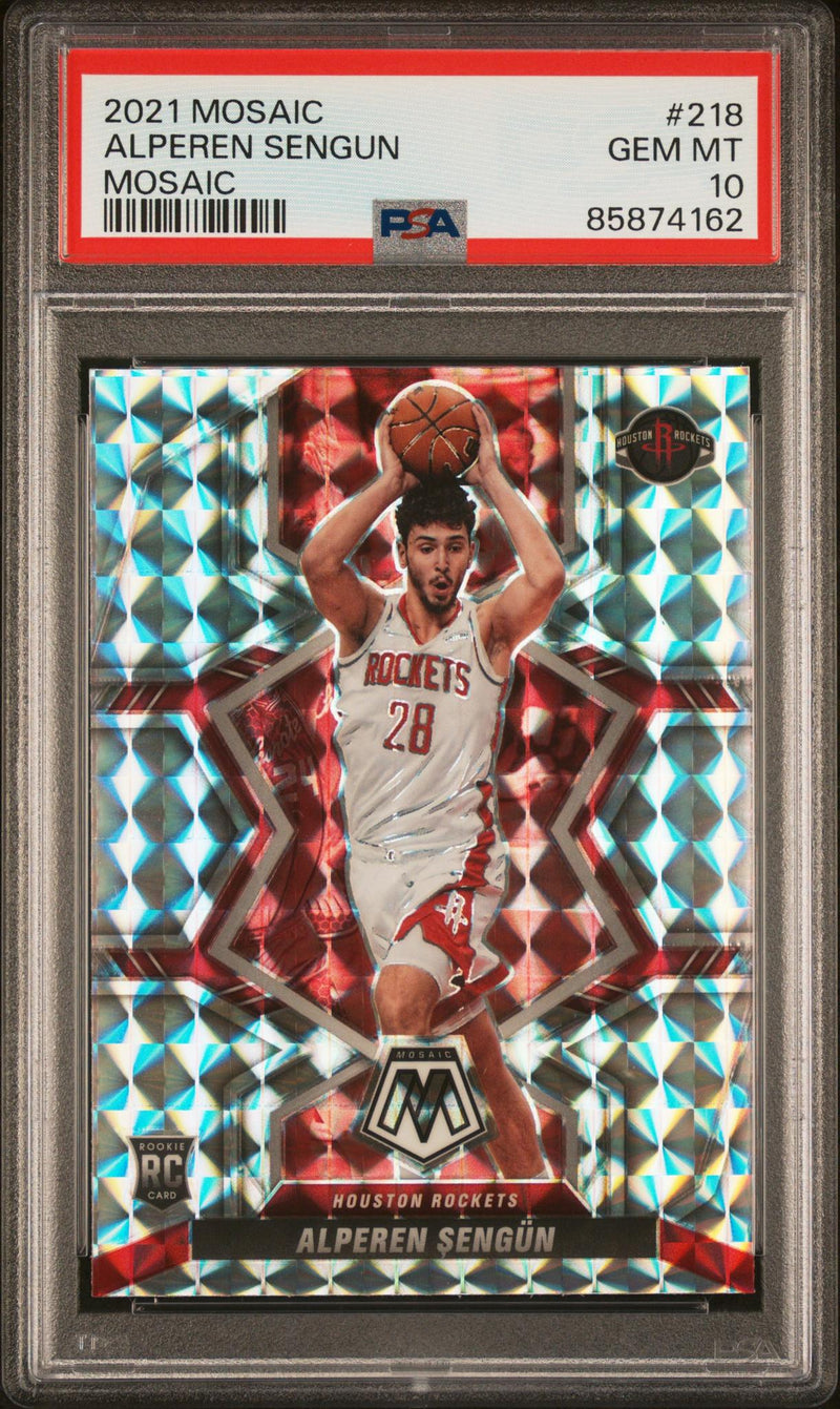 2021 Panini Mosaic Mosaic Prizm Alperen Sengun #218 PSA 10