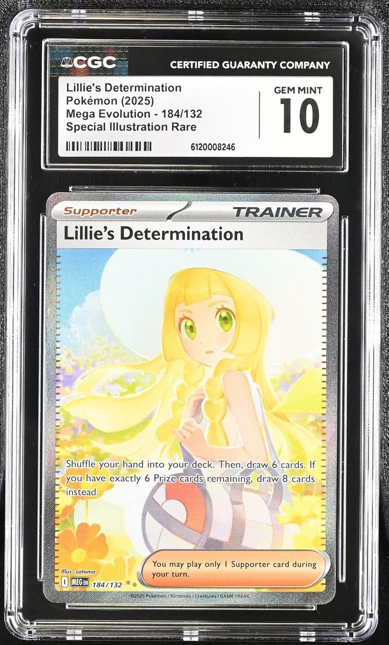 2025 Pokemon #184/132 Lillie's Determination Mega Evolution CGC 10