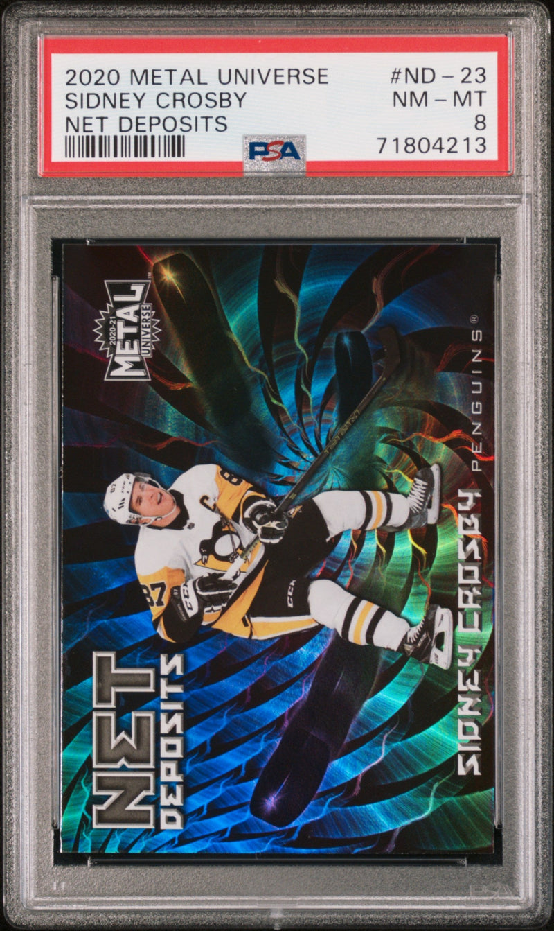 2020 Skybox Metal Universe Net Deposits Sidney Crosby #ND-23 PSA 8