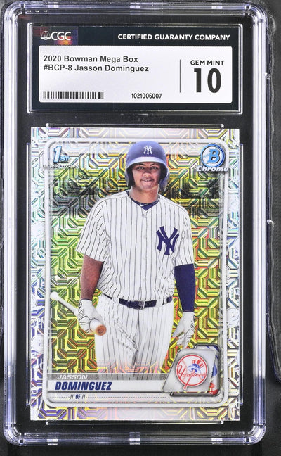2020 Bowman Chrome #BCP-8 Jasson Dominguez Mega Box CGC 10