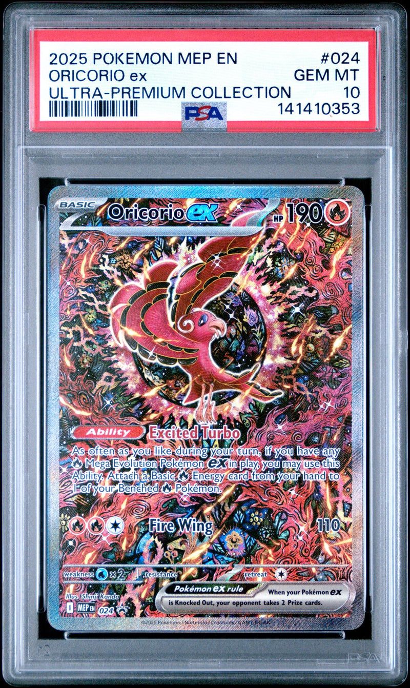 2025 Pokemon Black Star Promo Ultra Premium Collection Oricorio Ex #024 PSA 10