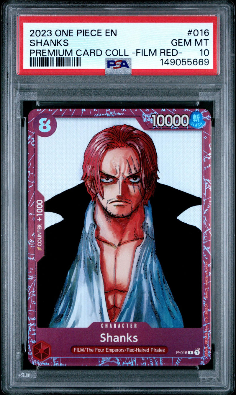 2023 One Piece Premium Card Collection -One Piece Film Red- Shanks #16 PSA 10