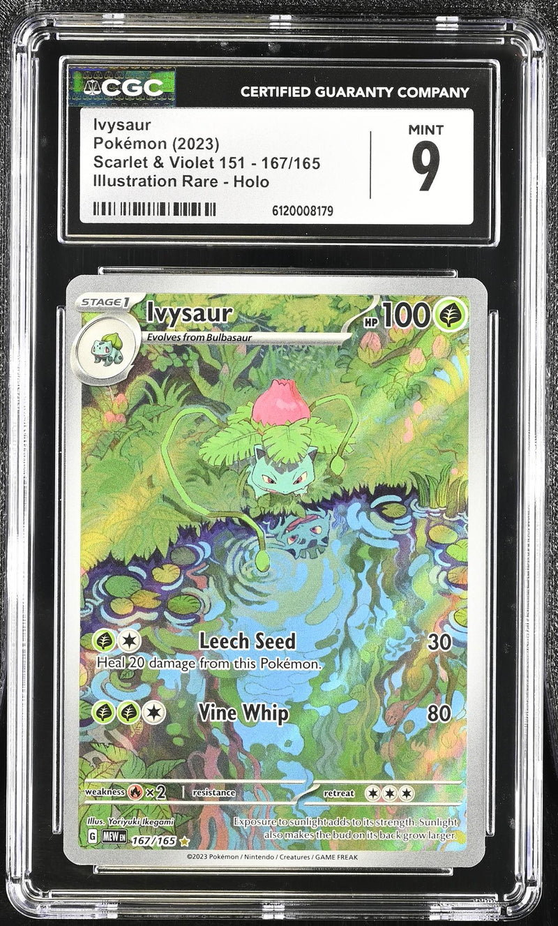 2023 Pokemon #167/165 Ivysaur Scarlet & Violet CGC 9