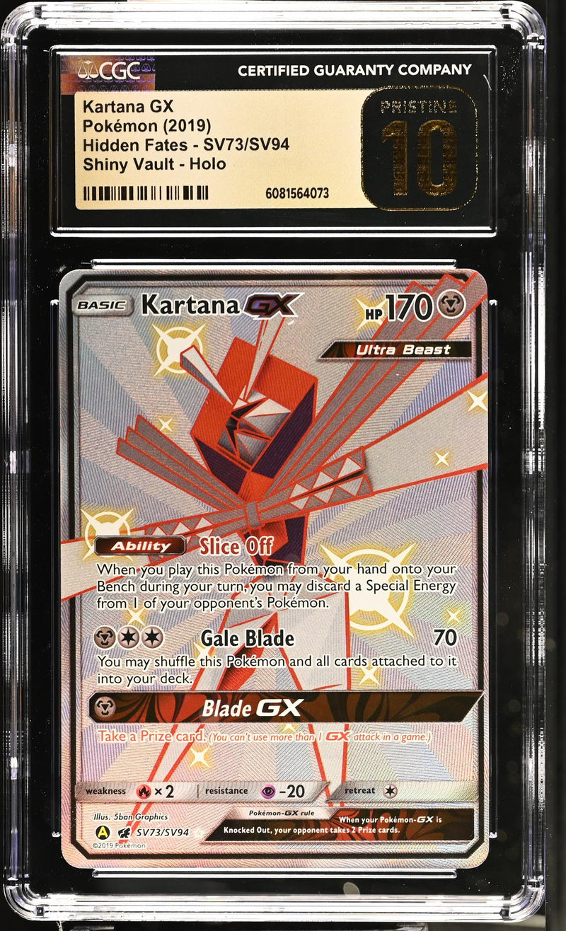2019 Pokemon #SV73/SV94 Kartana GX Shiny Vault CGC 10