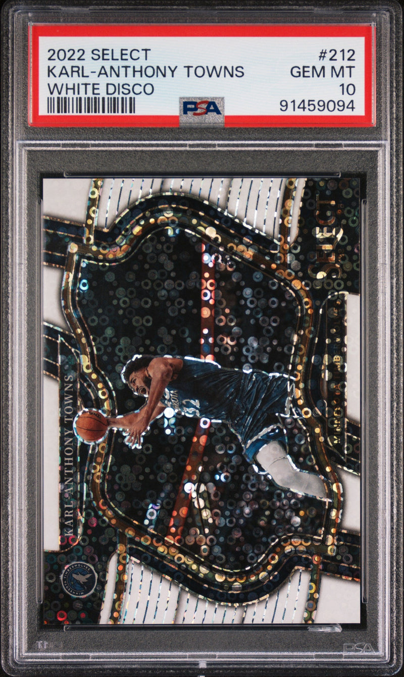 2022 Panini Select White Disco Karl-Anthony Towns #212 PSA 10