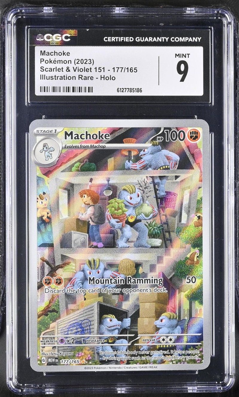 2023 Pokemon #177/165 Machoke Scarlet & Violet 151 CGC 9