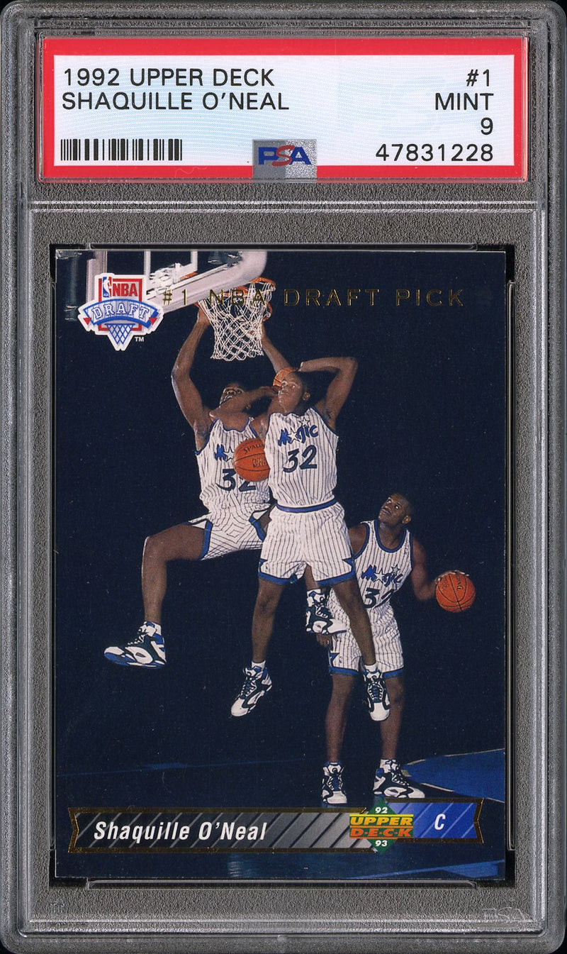 1992 Upper Deck Shaquille O'Neal #1 PSA 9