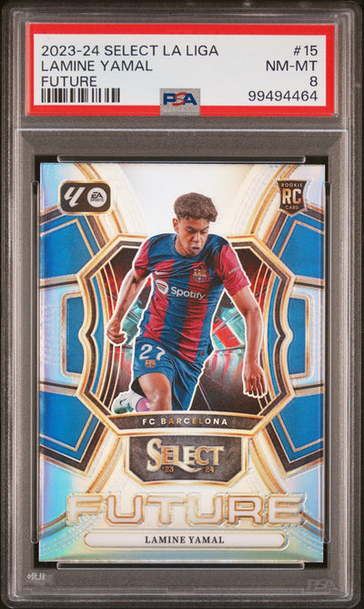 2023 Panini Select La Liga Future Lamine Yamal #15 PSA 8